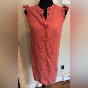 Dalia Coral Sleeveless Blouse